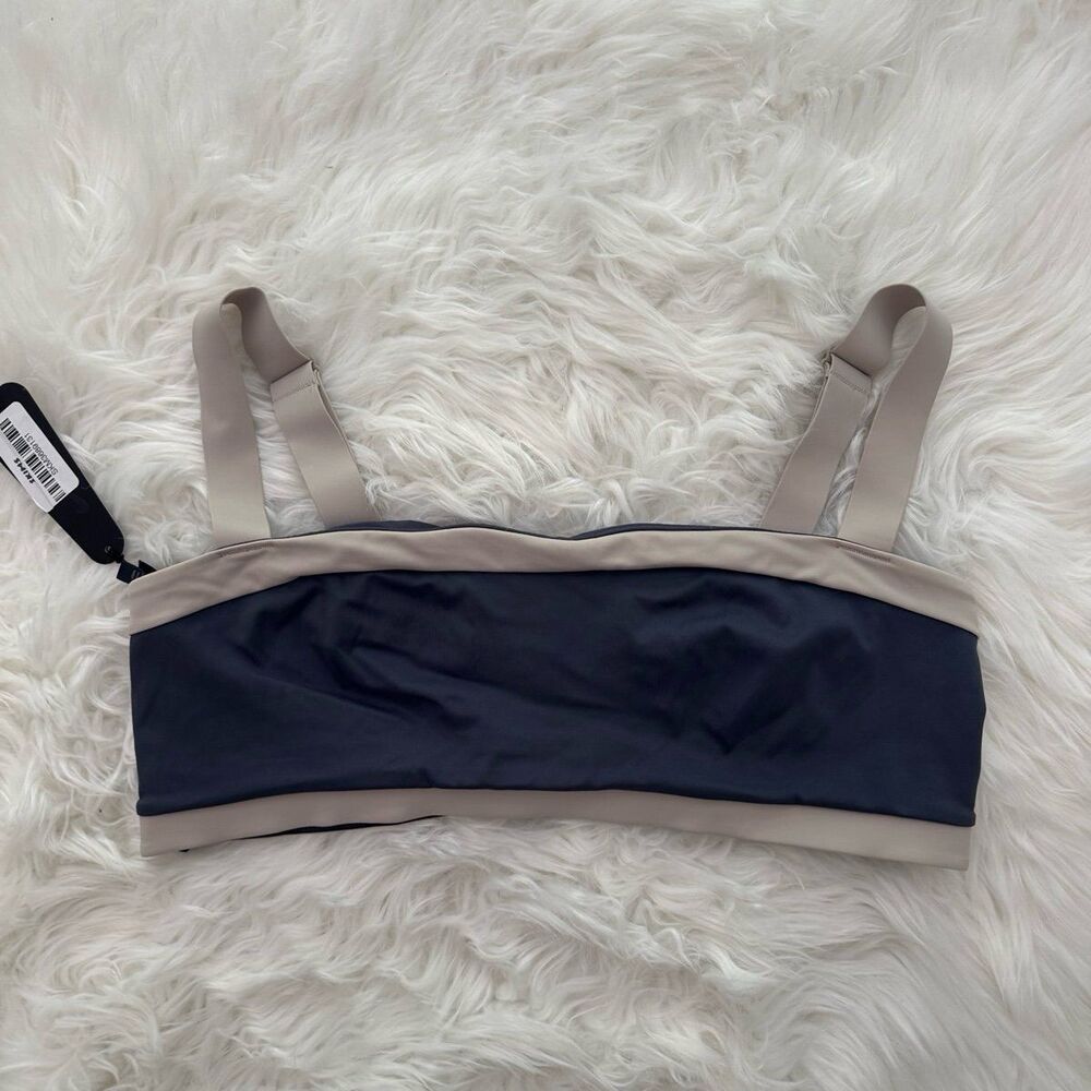 Nike Skims Matte Shine Mix Straight Neck Bra Deep Royal Stone Size XL